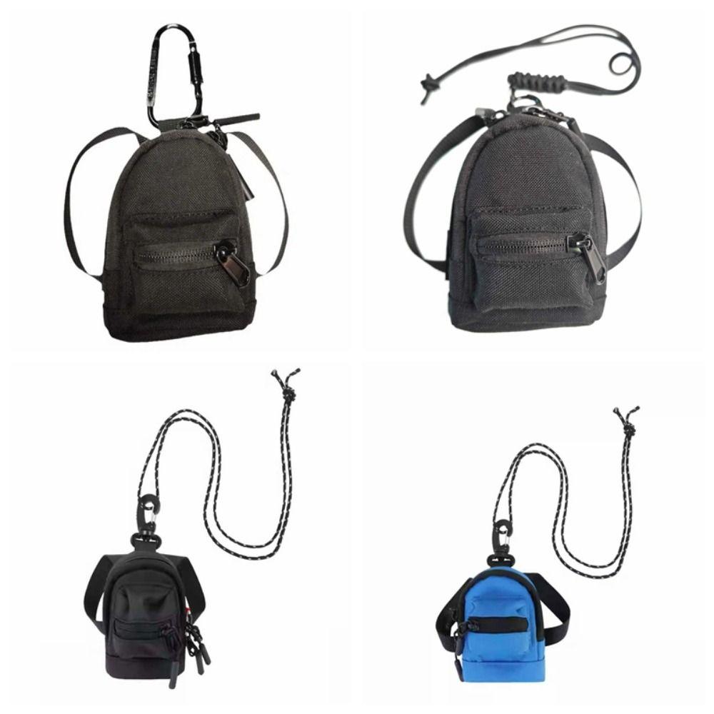 Square Oxford Cloth Mini Wallet Zipper Bag Small Card Holder Hanging Neck Coin Purse  Cycling