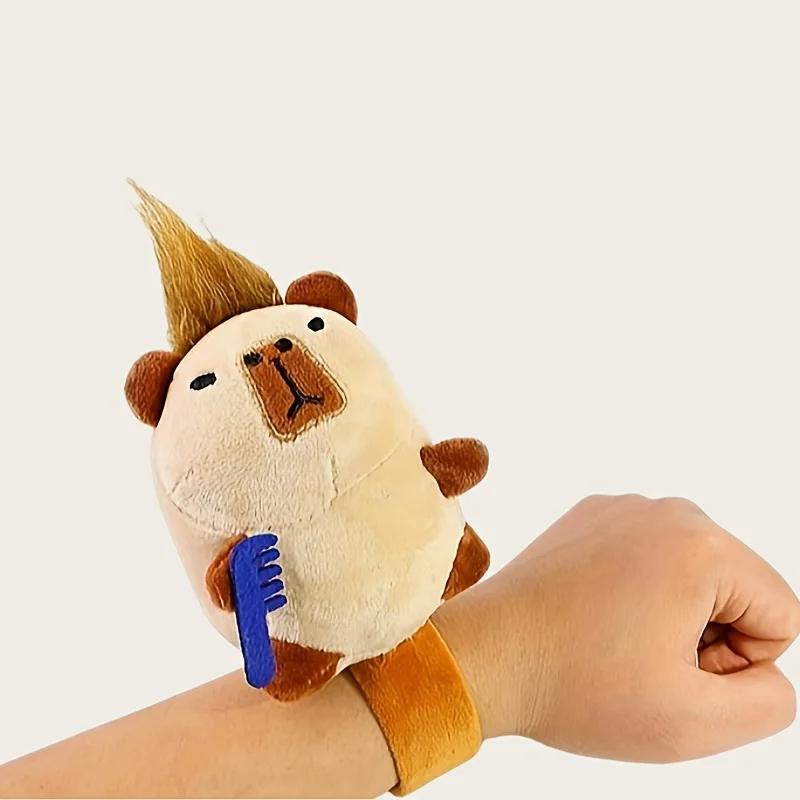 

1pc Comb, Dolphin, Papa Ring, Cute Plush Doll, Couple s Bracelet, Wrist Decoration,Perfect for Valentine s Day Gift! коричневий