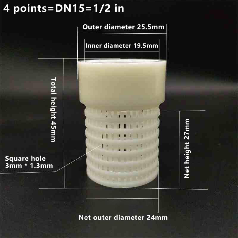 1Pc Abs White Female/Male Filter Cup Garden Irrigation Fitting Aquarium Fish Tank Filter Water Pump Hose Plastic Impurity Filter