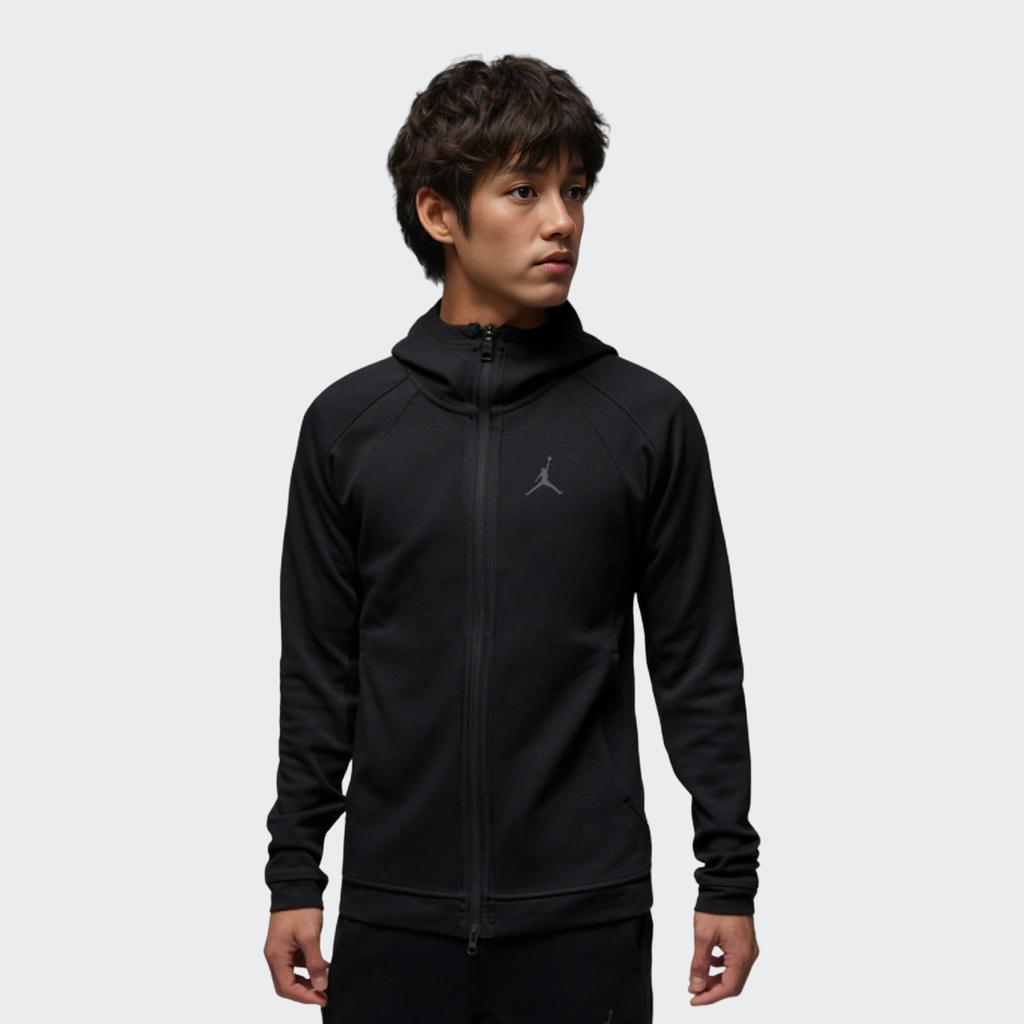 Jordan Solid Color Classic Jumpman Logo Print Hooded Jacket Men Outerwear Black DV1283-010