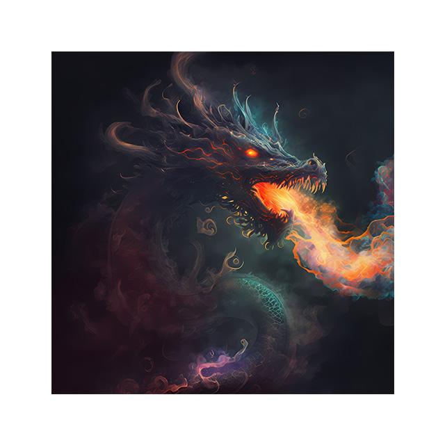 Animale fantezie abstracte Dragon negru Bufnita Vultur Leu Canvas Art Poster Prints Pictură Perete Cadou Living Poze Decorare