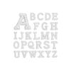 26 Pcs Large Beads with Adhesive Letter Stickers and Non-Woven Letter Patches for Jewelry Making and Clothing Decoration