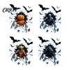 Waterproof Pvc Wall Art Halloween Sticker, Realistic Pumpkin/Zombie/Werewolf/Clown Print, PVC Self-Adhesive Decals, Indoor Holiday Door Window Decals
