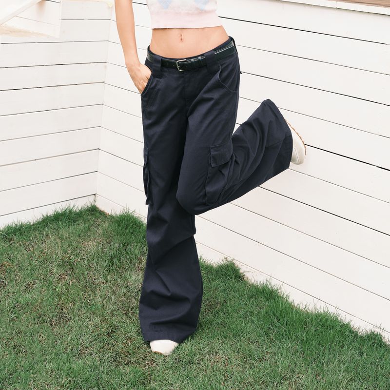 

Yescci American Retro Mop Cargo Pants Baolan M