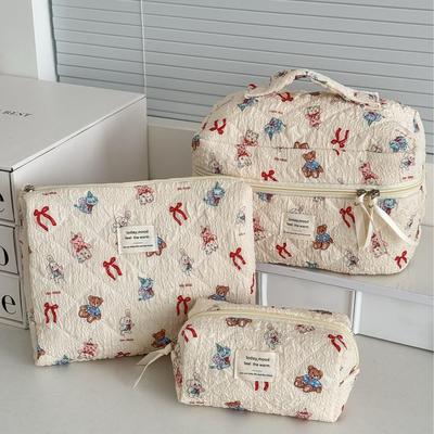 Grenzüberschreitende Kosmetiktasche mit süßem Cartoon-Tierdruck und großer Kapazität