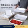 De Rui En White Melamine Deep Serving Tray