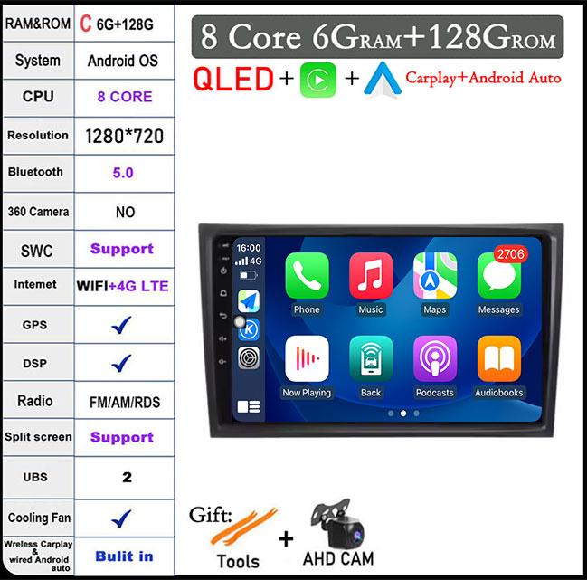 Navigation GPS HD Screen For Volvo XC90 2004 -2014 Android 14 WiFi Car Video Multimedia Player Bluetooth Head Unit