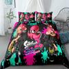 Splatoon Ložní souprava Kreslený bytový textil pro děti Ložní souprava Přikrývka Povlečení do ložnice Queen Dinosauří povlak na přikrývku