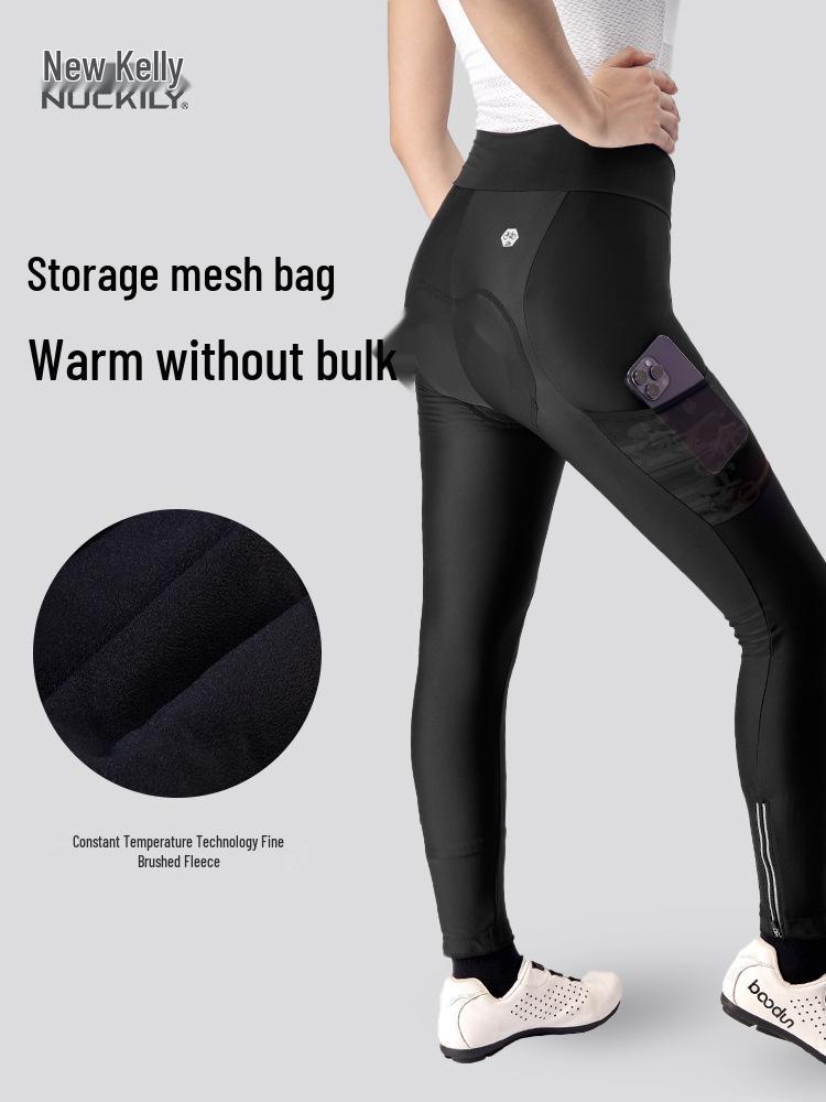 NUCKILY Women's Winter Fleece Cycling Pants