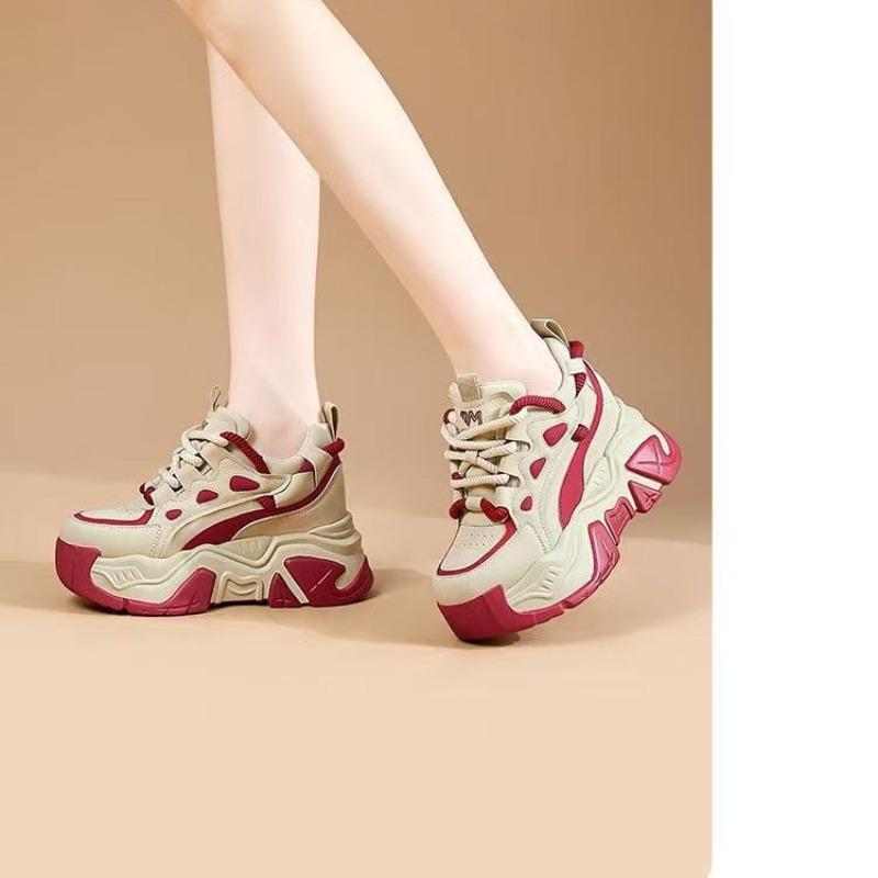 thick-soled women's models, autumn and winter casual sports shoes women's versatile trendy muffin women's shoes