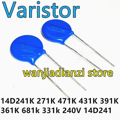 10 Stück 14D241K 271K 471K 431K 391K 361K 681k 331k 240V 14D241 Varistor 14 d241k Spannungsfestigkeit, Spannungsdurchmesser 14mm 473Z 1KV