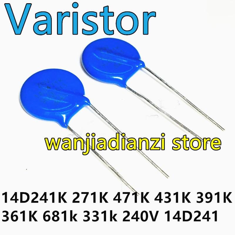 10 Stück 14D241K 271K 471K 431K 391K 361K 681k 331k 240V 14D241 Varistor 14 d241k Spannungsfestigkeit, Spannungsdurchmesser 14mm 473Z 1KV