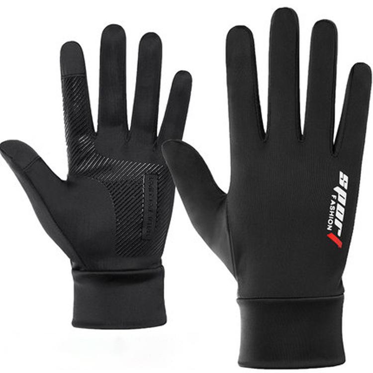 

TouchScreen Gloves Angling Cycle Biking Ice Silk Quick Drying Breathable Elastic Sun Protection Workout Fitness Athletic Activities Practical Use One Size