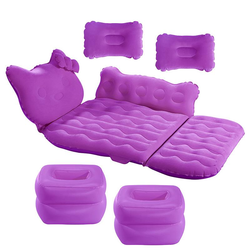 Car Inflatable Bed: 3/7 Split Folding Rear Seat Travel Mattress