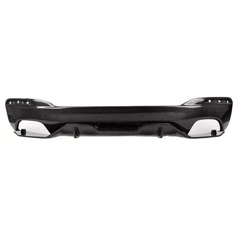 MP Style Dry Carbon Fiber Rear Bumper Lip Diffuser for BMW 5 Series G30/G38 (2016-2023) - 2-Piece Set