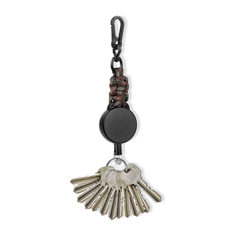 Schwere Ausweishalter Einziehbarer Schlüsselanhänger Ausweishalter Rolle Karabiner Ausweishalter für Karte Name Schlüsselanhänger