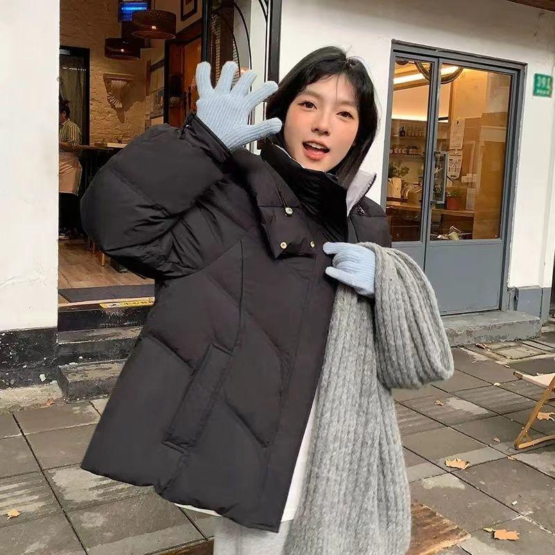 Down Jacket for Women Autumn and Winter New Short Loose Thick Cotton Coat Small Cotton Coat Jacket