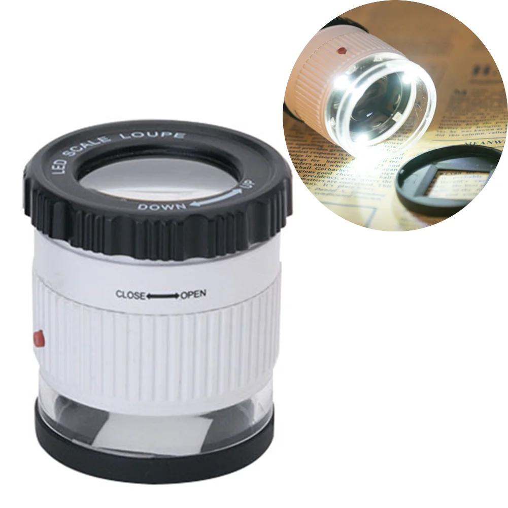 30x 15x 10x 5x 3xMagnifying Glass with led Student Reading Magnifier Glasses Eye Lens Watch Repair for Coin Stamps Lupe Loupe