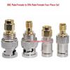 Coaxial RF Connector Set: BNC & SMA Male/Female Adapters (4-Pack)