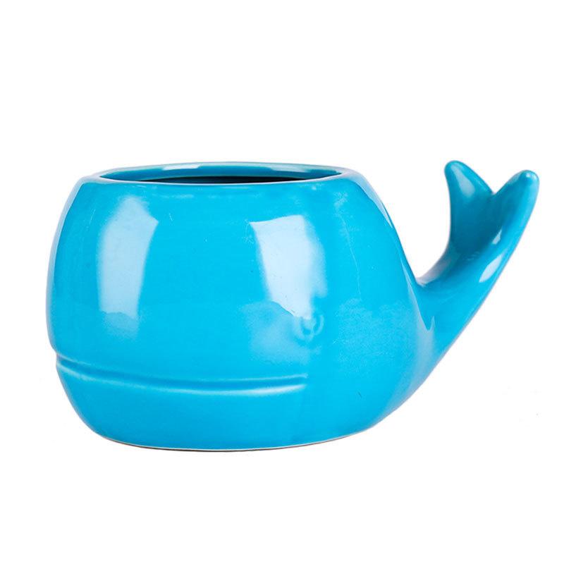 Blue Whale Tiki Mug Cocktail Glass Hawaiian Bar Beach Party Ceramics Drinking Wineglass Dessert Ice Cream Container Smoothie Cup