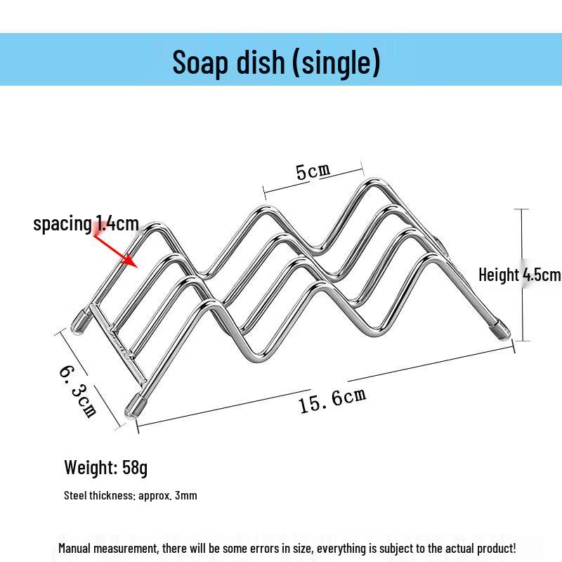 Diren Adhesive Wall-Mounted Dual Soap Holder