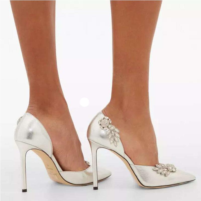 Designové Nové Dámské Lodičky Černé Křišťálové Mělké Špičaté Vysoké Podpatky Dámské Boty Módní Podpatky Lodičky Sexy Párty Boty