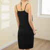 Modal Spaghetti Strap Dress Summer Sexy Sleeveless Tank Dress Solid Color Casual Camisole Dresses Mid-length Soft Sleepdress Basic Slipdress