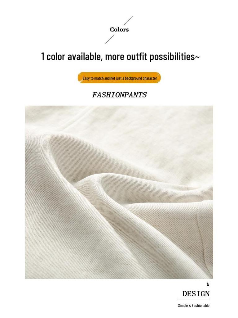 Old Money Style Linen Wide-Leg Pants: Women's Casual Elastic Waist Straight-Leg (Spring 2026)