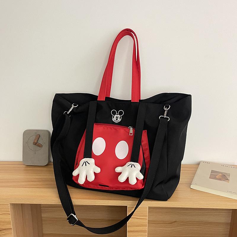 

New Lightweight and Versatile Canvas Shoulder Bag with Large Capacity for Leisure Commuting, Nylon Tote Bag чёрный