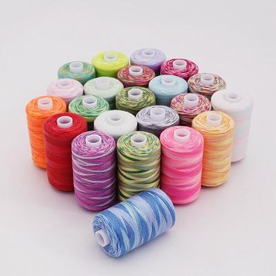 Regenbogen-Verlauf Fünf-Farben Polyester Nähgarn