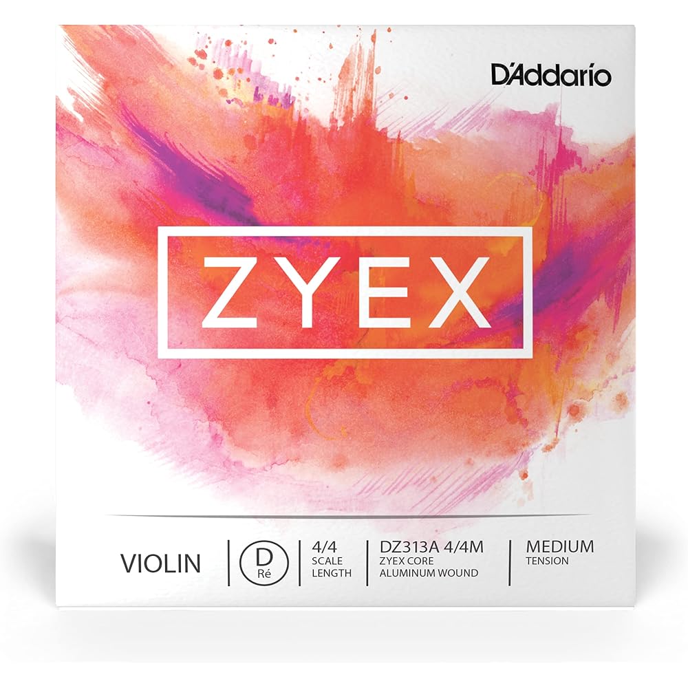 D Addario Zyex Violin String D String DZ313A 4/4M Medium Tension 4/4 Size