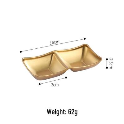 ZISIZ Assiettes à sauce à double compartiment