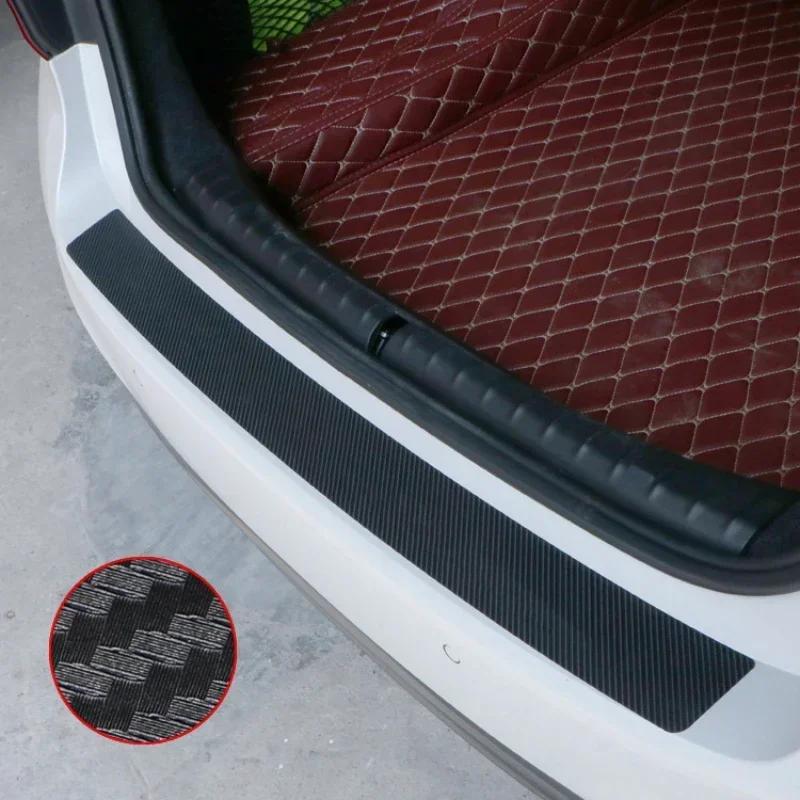 Car Anti-Scratch Sticker For Trunk PVC Carbon Fiber, Car Trunk Sticker 90/104cm Rear Bumper Protector Waterproof, Auto Accessory
