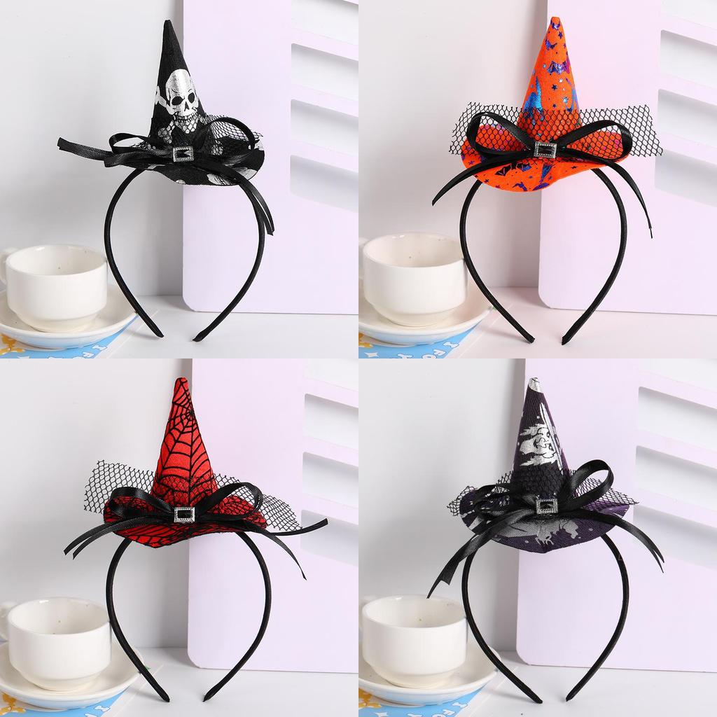 Handmade Halloween Hair Accessory With Spider And Witch Hat For Cosplay And Parties