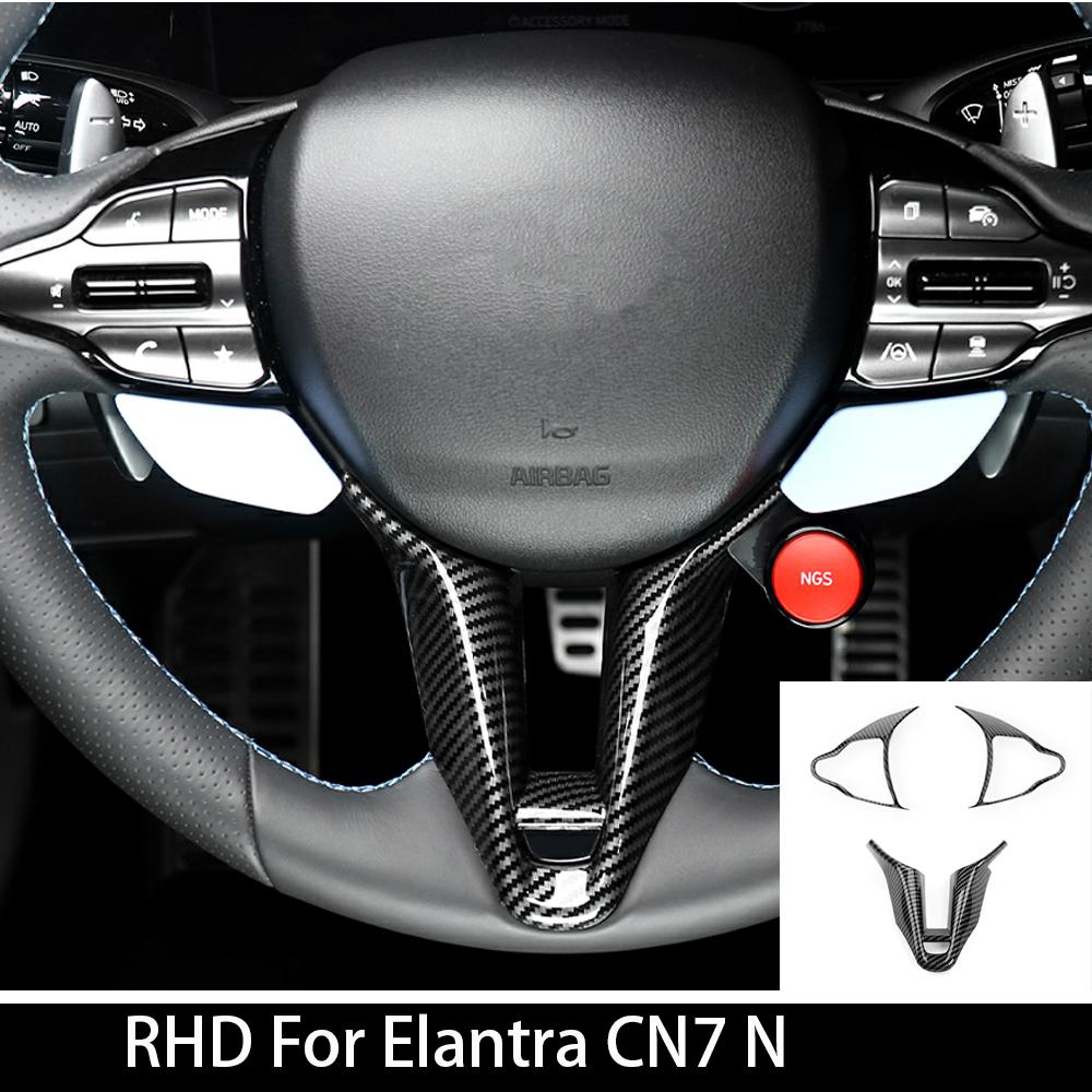 For Hyundai I30/I30 N 2017-2025 Car Tuning Carbon Fiber Central Console Gear Shift Window Button Air Vent Cover Accessories LHD