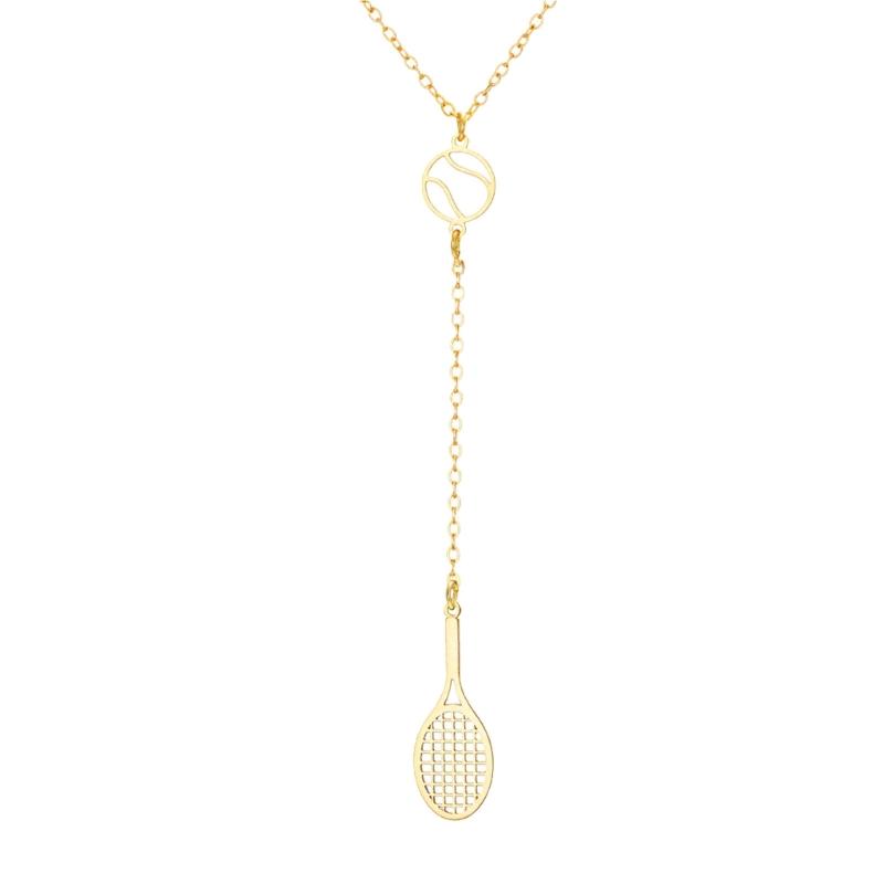 Fashionable Tennis Racket Pendant Necklace Portable And Sturdy For Everyday Wear