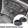 Knob Covers for Dodge Challenger/Charger/Chrysler 300/300s (2015-2021) & Ram (2013-2018) - Aluminum, Black, Rotary, 3 Count, Manual, Surface Mount