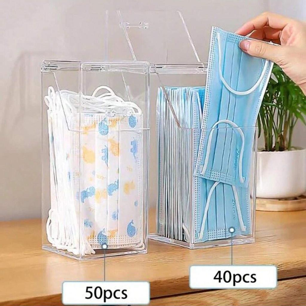 1/2pcs-Desktop Makeup Brush Storage Bucket Cup Holder with Lid Makeup Lipstick Cosmetic Storage Box Organizer Tube Transparent