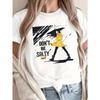 Graphic Print Crew Neck T-shirt, Casual Short Sleeve Top For Spring & Summer, Women's Clothing