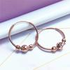 Purple Gold Color Gold Fashion Trend Exquisite Foreign Classic Rose Gold Bead Earrings Women