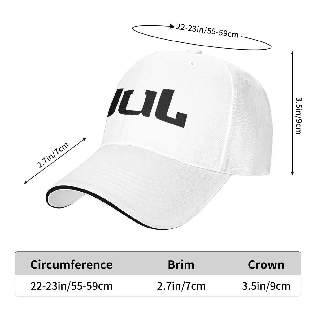 French Rapper Jul Sign Cap Fashion Casual Baseball Caps Adjustable Hat Hip Hop Summer Unisex Baseball Hats Customizable