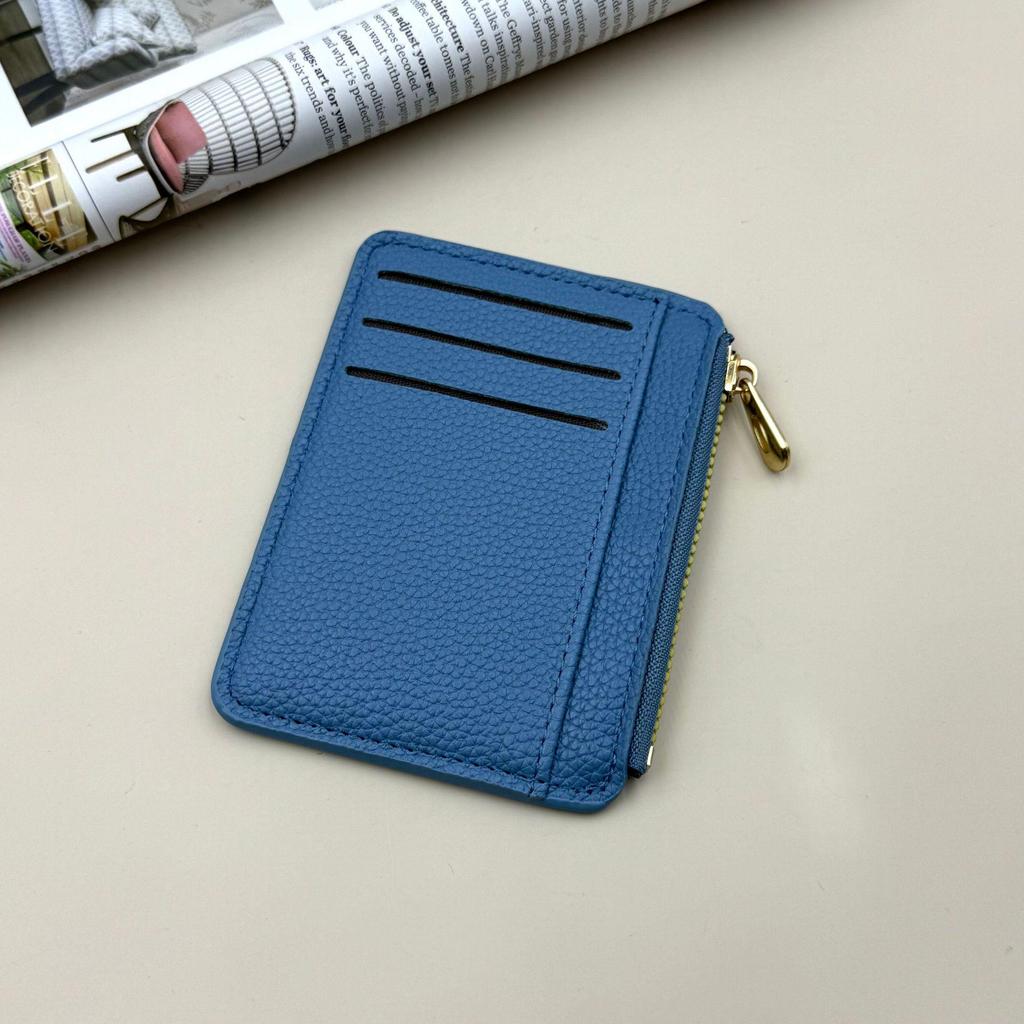 Lychee Pattern PU Card Sleeve Multi-functional Zipper Coin Purse