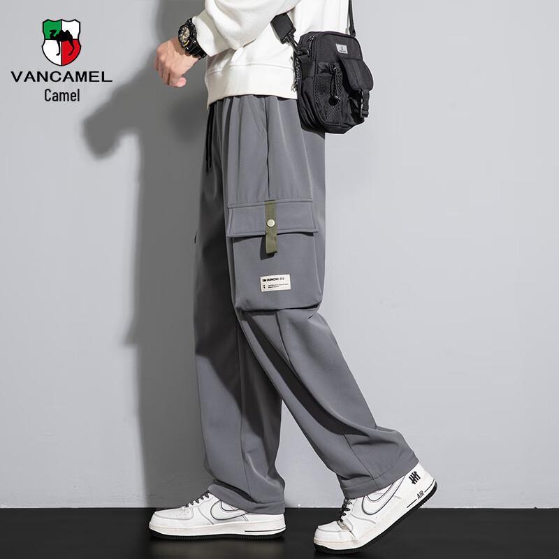 VANCAMEL Men's American Streetwear Cargo Pants