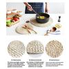 Rattan Straw Placemats Cup Coasters Pad Dining Table Mat Heat Insulation Pot Holder Wicker Drink Coaster Kitchen Accessories