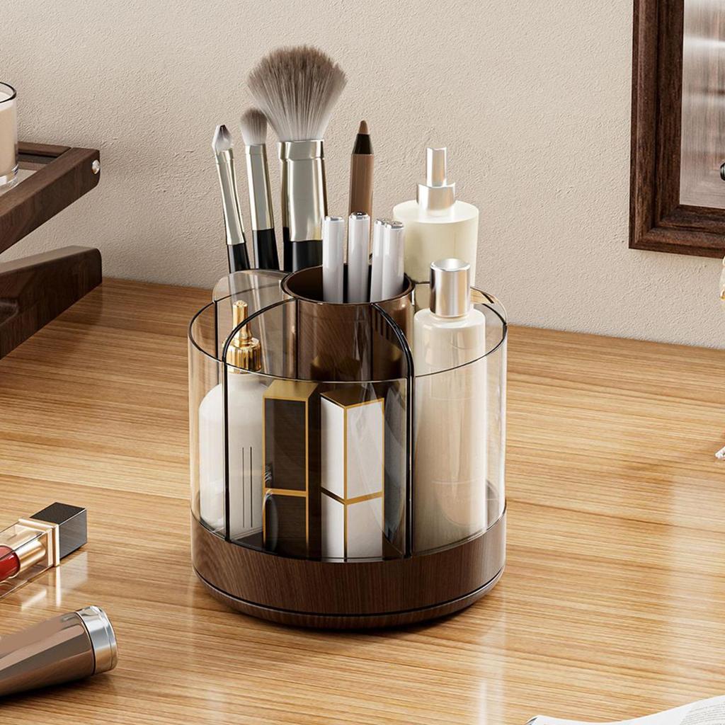 Držák na štětce na make-up Velká kapacita 360° otočný Úložný prostor Průhledný držák na make-up Nádoba na štětce Pro ženy Kosmetika Gel na nehty