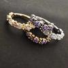 Gold Clicker Earring With Purple Premium Zirconia - Cocr Nf - K-062 1.2/10
