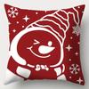 Christmas Decoration Pillowcase Red and White Snowman Snowflake Pillow Cover Suitable for Home Room Sofa Cushion Cover