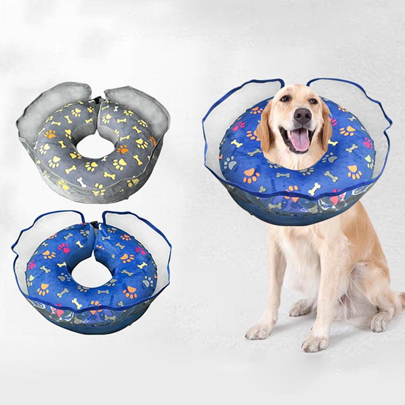 Aufblasbares Hundehalsband Isabelino, elisabethanisches Halsband gegen Bissverletzungen für Hunde, Katzen, Genesung von Halswunden, Schutzzubehör für Hunde