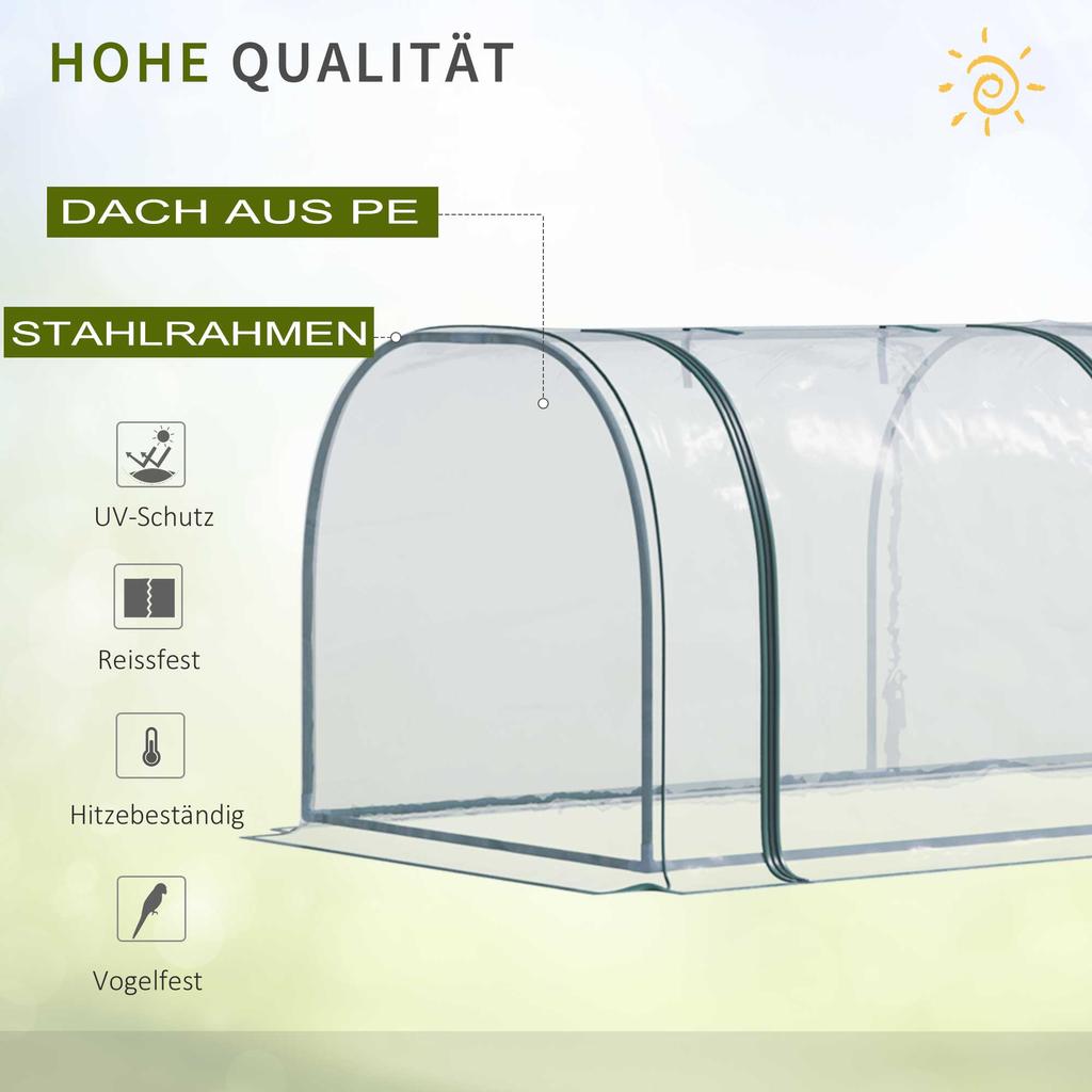 350  X 100 Cm Low Tunnel Greenhouse - Clear