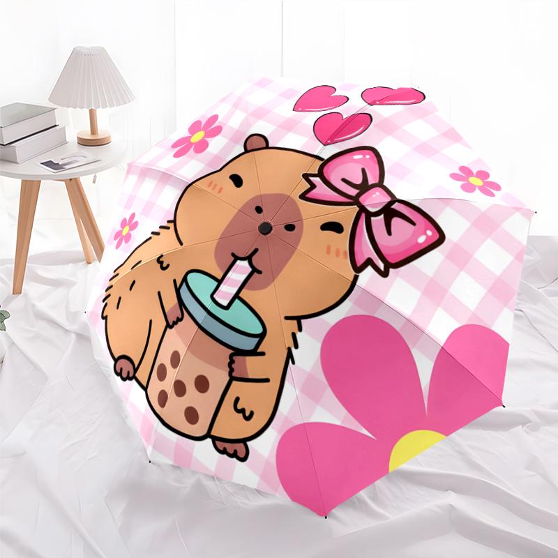 1pc Capybara Umbrella, Sun Protection, And UV Shielding. It Has Eight Sturdy Ribs for Outdoor Use And Perfect As a Holiday Gift